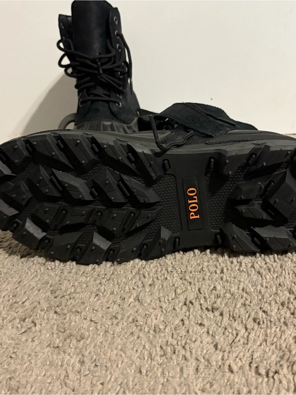 Polo by Ralph Lauren Men's Black Lace-Up Rain & Snow Boots